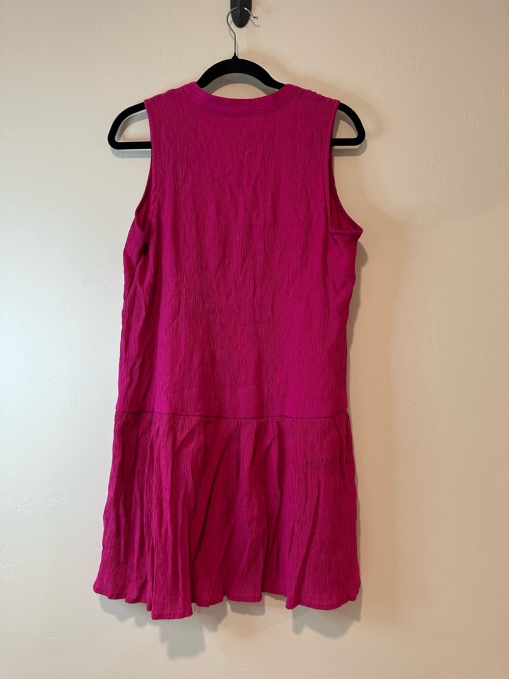 Nine West Pink Sleeveless Tiered Mini Dress Button Front Medium - Picture 5 of 6